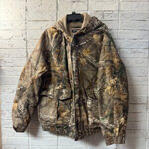 Realtree Xtra Camo Hunting Jacket XL – Insulated Waterproof Hooded Outdoor Coat